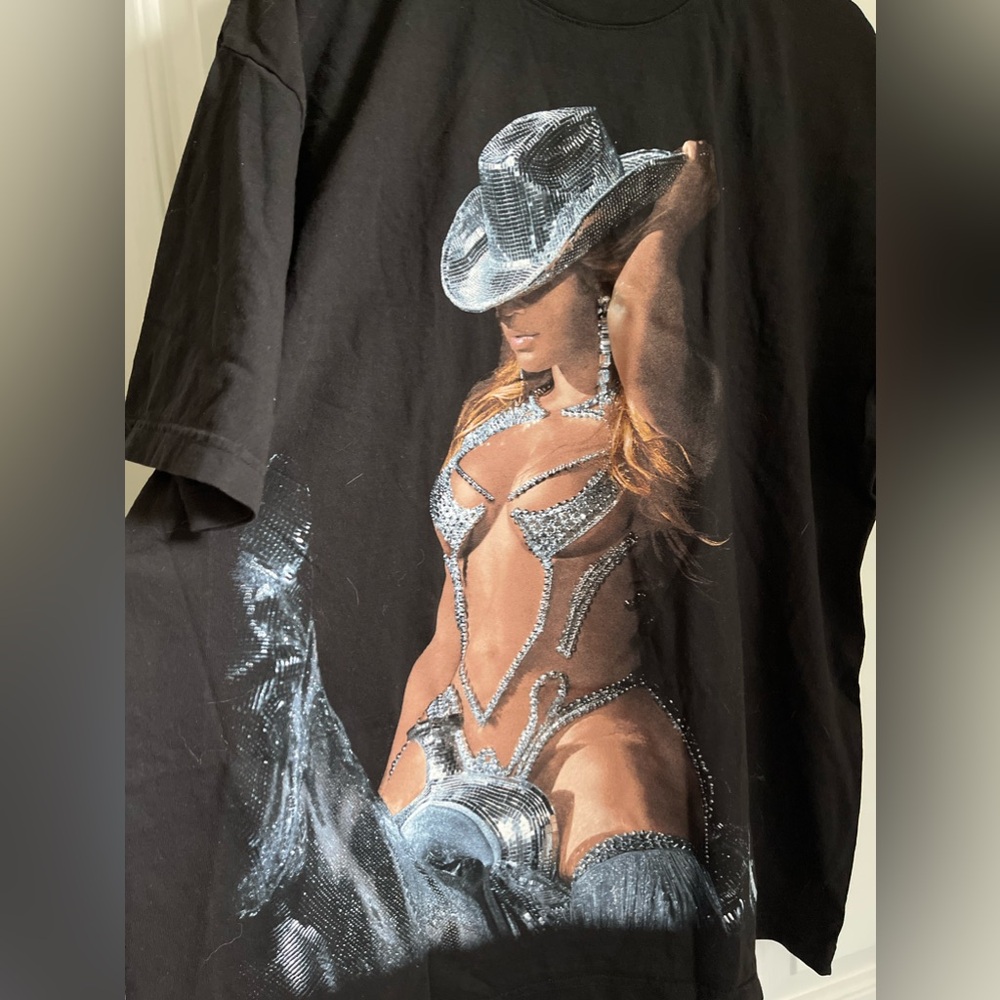 Beyoncé Renaissance World Tour Concer T Shirt Large Black‎ Cowgirl Official